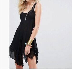 Free people lace black dress slip